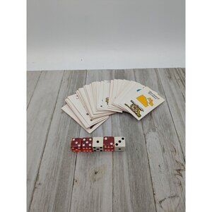 Risk 1980 Board Game Replacement Parts  44 Complete Cards And 5 Dice